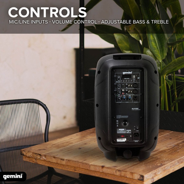 Main product image for Gemini AS-2110BT 10" Bluetooth Active Loudspeaker235-142